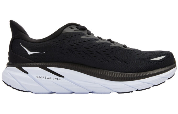 Clifton 8 2E Wide 'Czarno-biały’