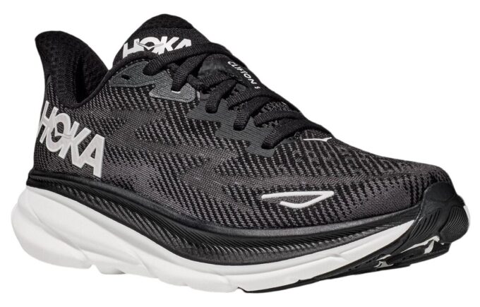 Clifton 9 2E Wide 'Czarno-biały’