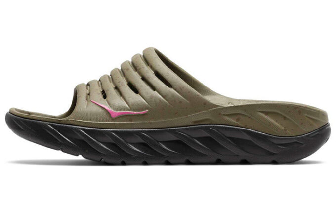 HOKA x Bodega Ora Recovery Slide 'Martini Olive Jet Black’