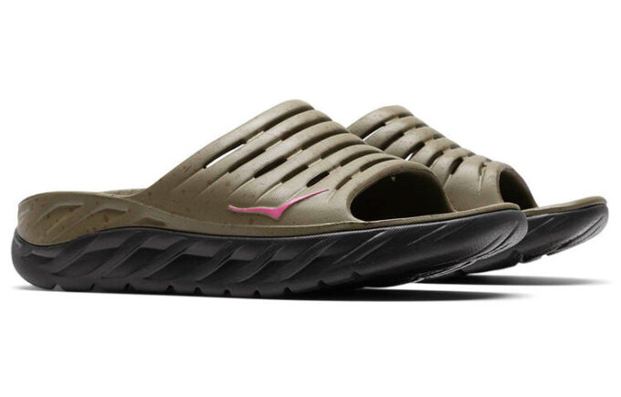HOKA x Bodega Ora Recovery Slide 'Martini Olive Jet Black’