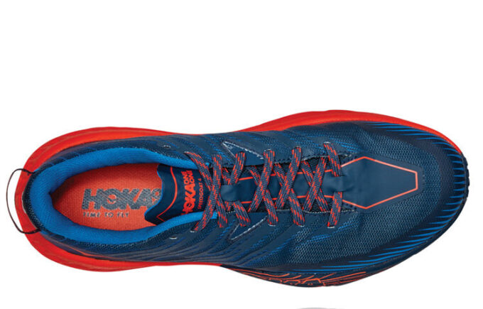 Speedgoat 4 'Majolica Blue Mandarin Red’