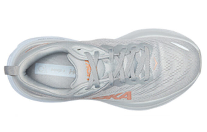(WMNS) Bondi 8 Wide D 'Light Grey Orange’