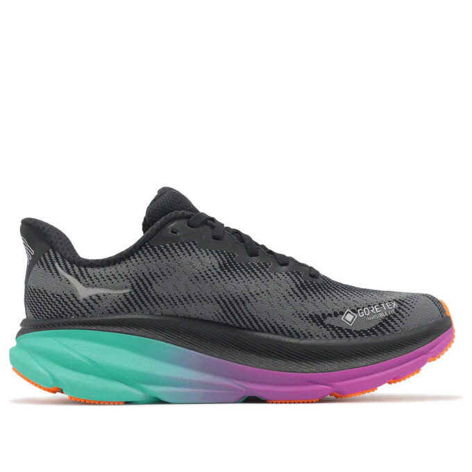 (WMNS) Clifton 9 Gore-Tex 'Black Electric Aqua’