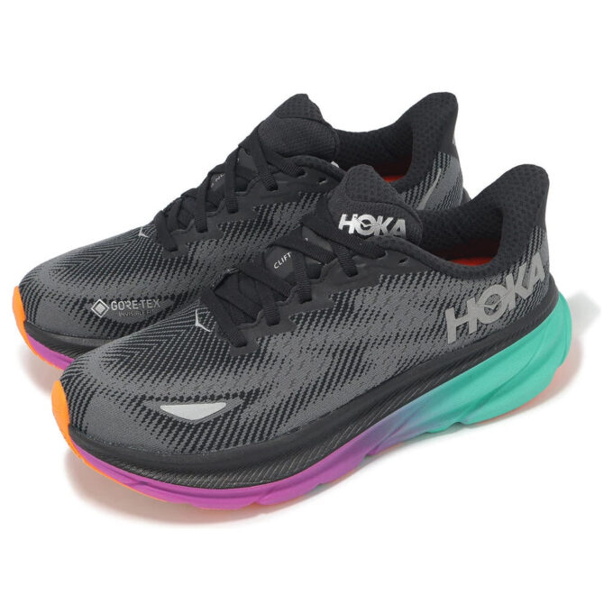 (WMNS) Clifton 9 Gore-Tex 'Black Electric Aqua’